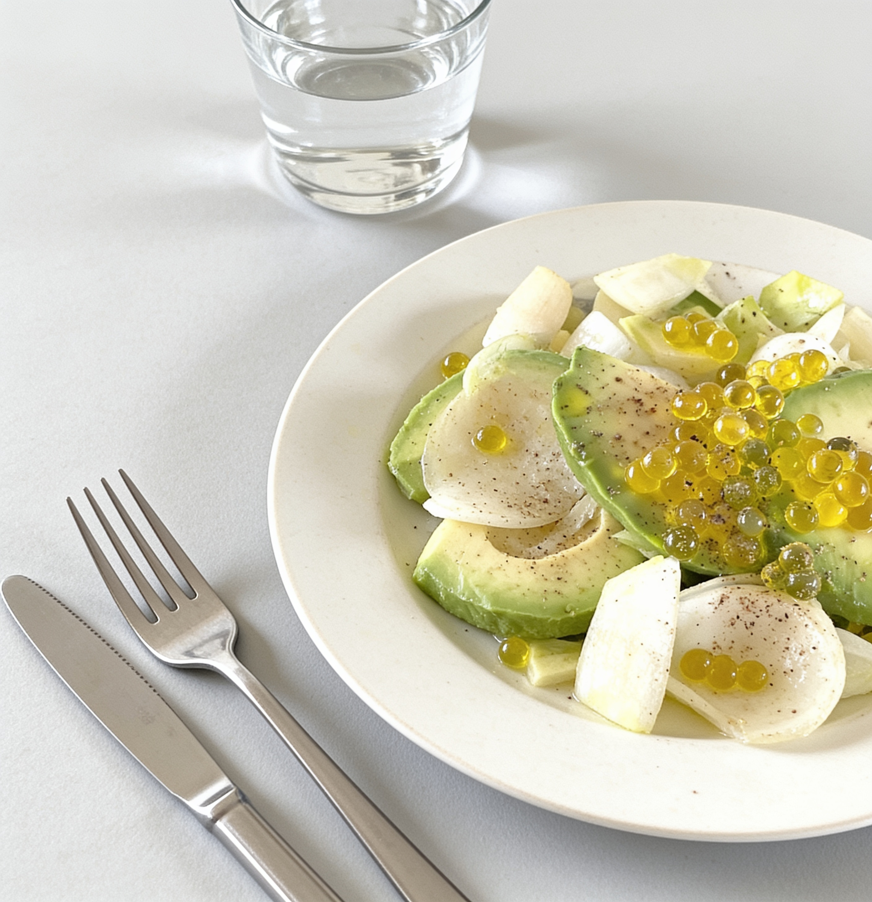 Avocat, endives et fromage frais