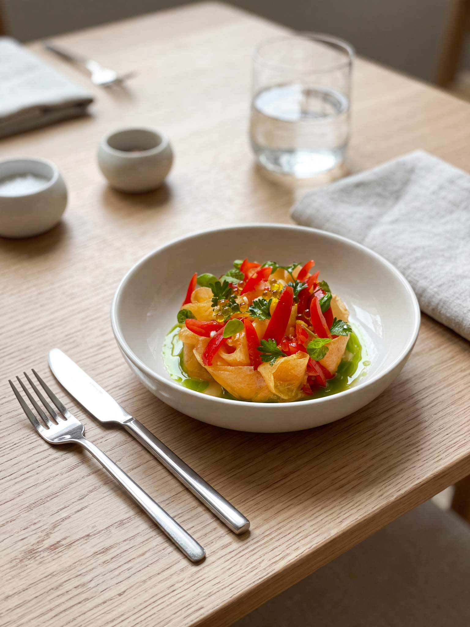 Salade de melon et tomates