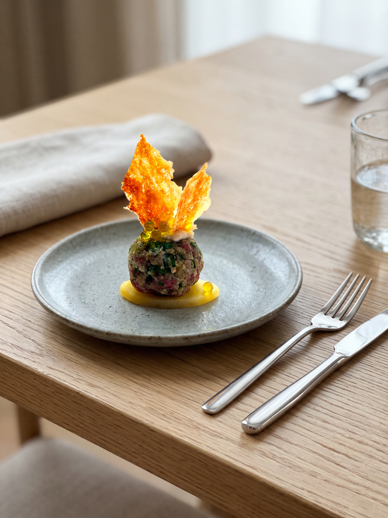 Tartare de bœuf aux herbes fraîches