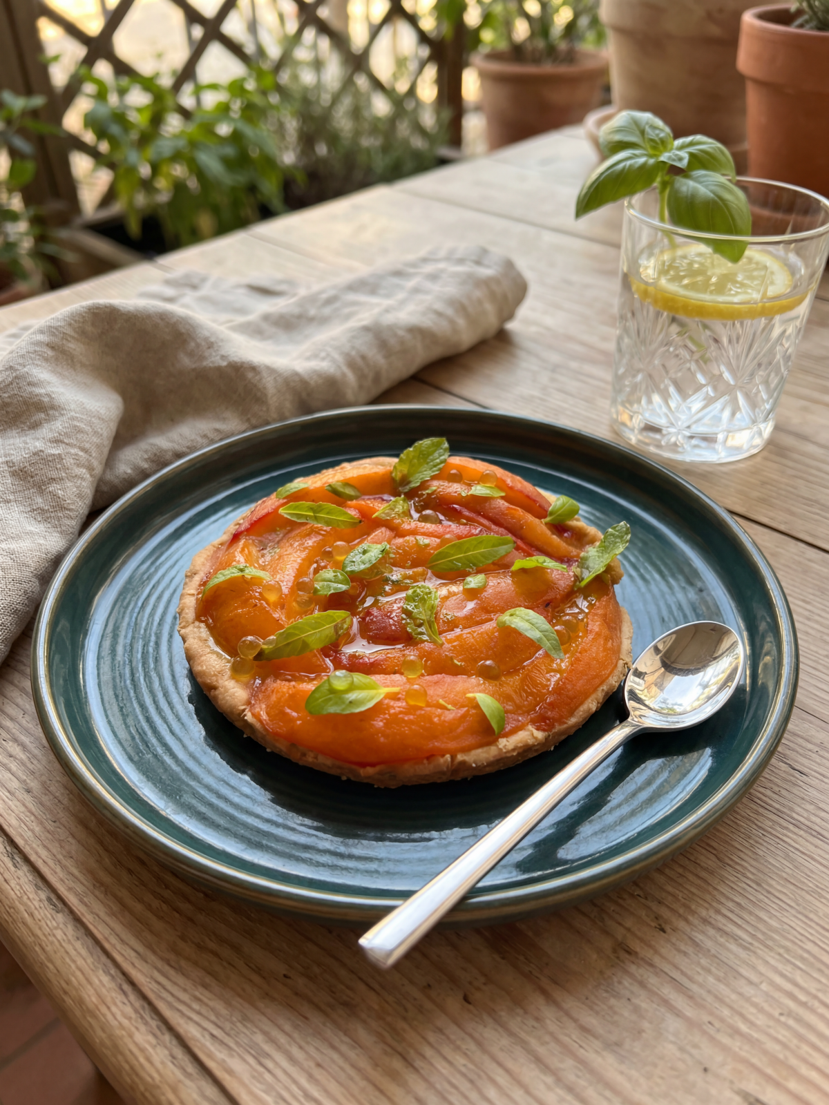 Tarte sablée aux abricots