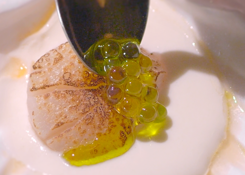 Dressage gastronomique - Perles d'huile d'olive
